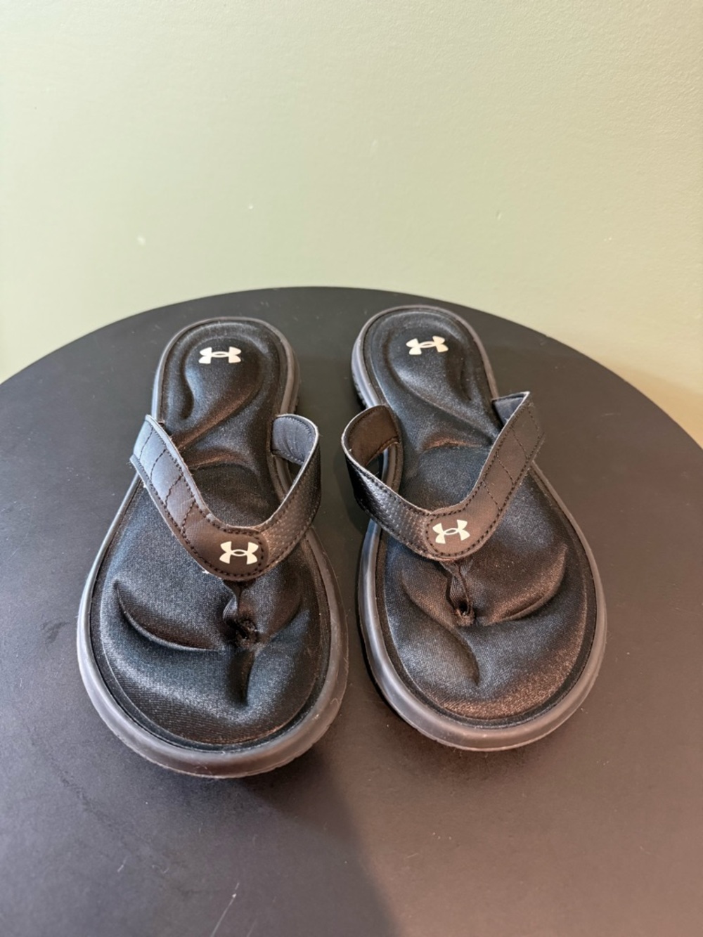 Under Armour womens Black Sporty Foam Flip Flops